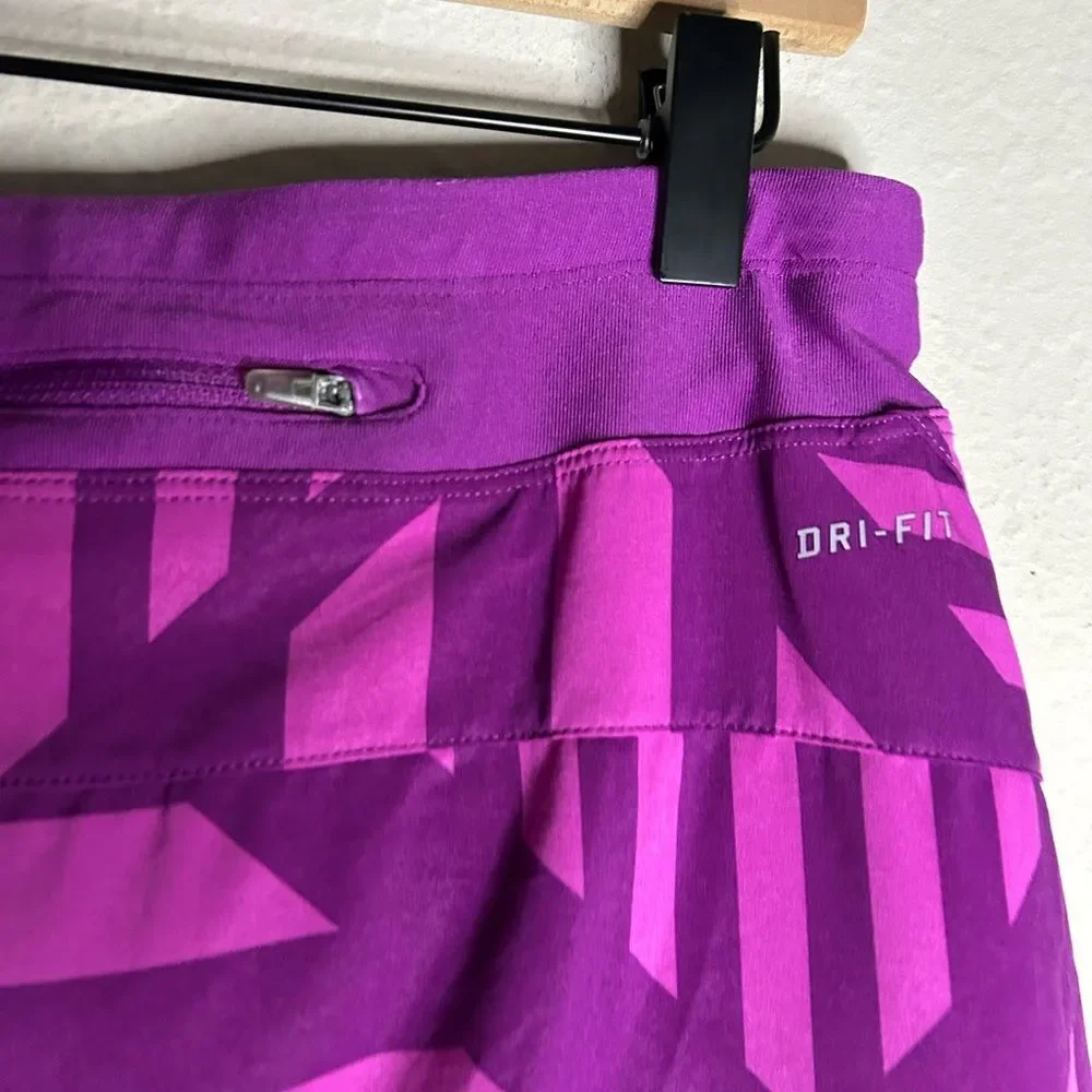 Nike Dri-Fit Purple Stripe Print Athletic Skort Size S